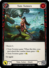 Twin Twisters (Yellow) [EVR048] (Everfest)  1st Edition Rainbow Foil | Chromatic Games