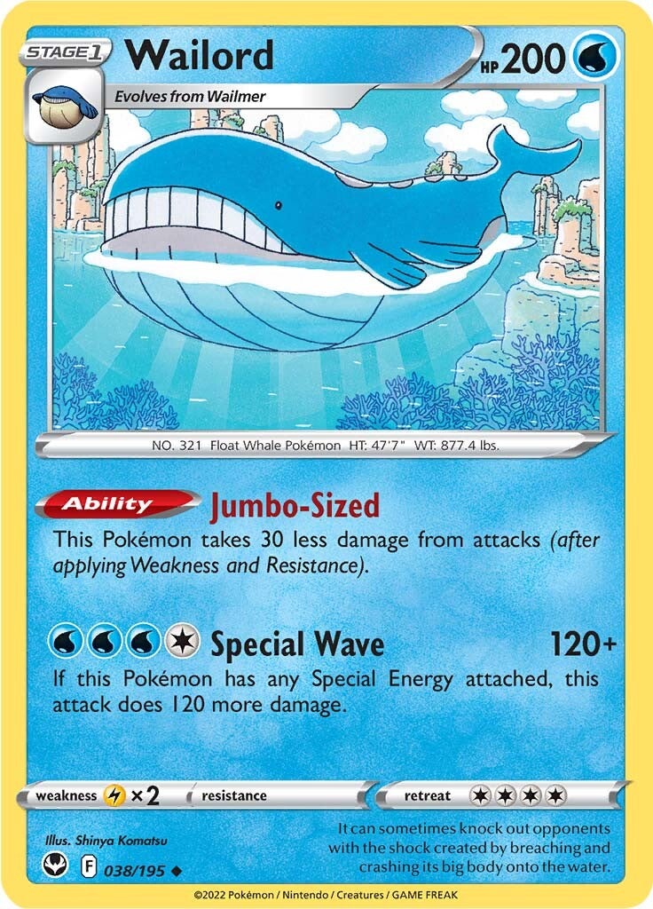 Wailord (038/195) [Sword & Shield: Silver Tempest] | Chromatic Games