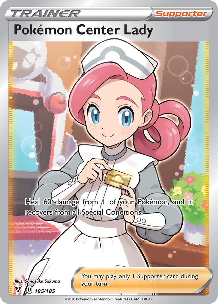Pokemon Center Lady (185/185) [Sword & Shield: Vivid Voltage] | Chromatic Games