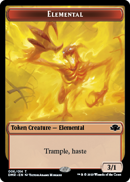 Goblin // Elemental Double-Sided Token [Dominaria Remastered Tokens] | Chromatic Games