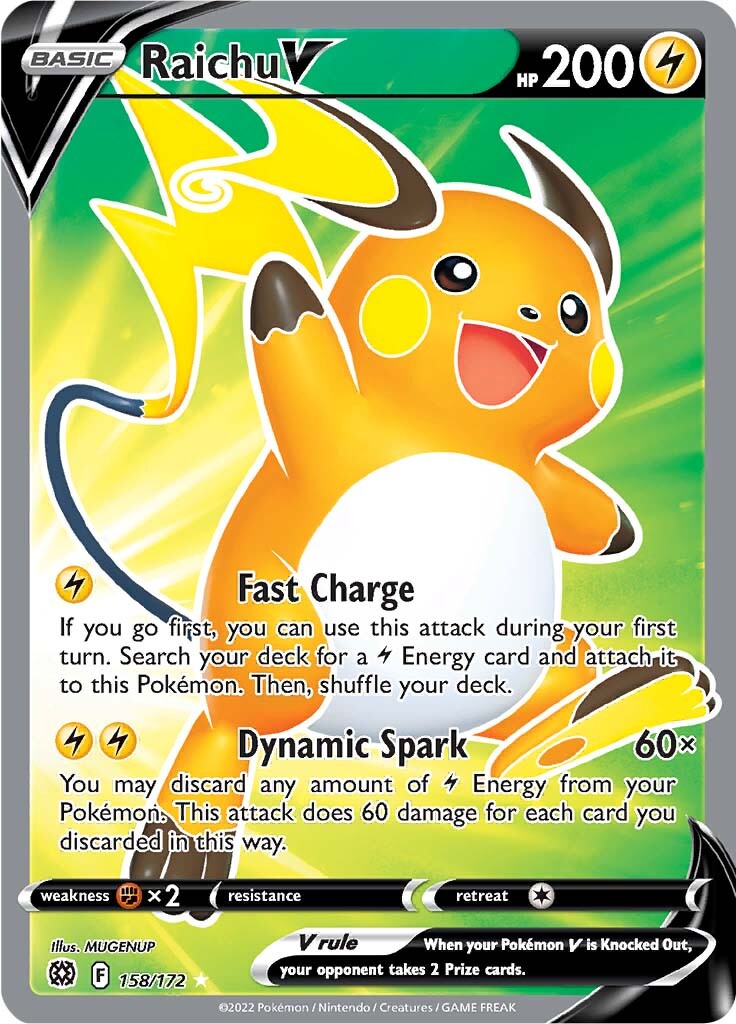 Raichu V (158/172) [Sword & Shield: Brilliant Stars] | Chromatic Games