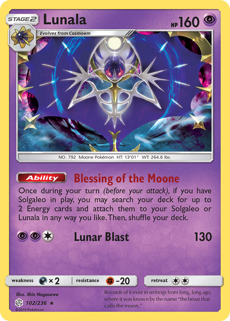 Lunala (102/236) [Sun & Moon: Cosmic Eclipse] | Chromatic Games