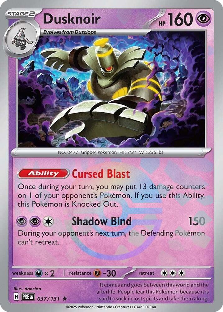 Dusknoir (037/131) (Poke Ball Pattern) [Scarlet & Violet: Prismatic Evolutions] | Chromatic Games