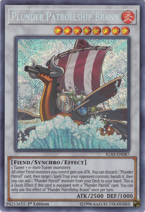 Plunder Patrollship Brann [IGAS-EN087] Secret Rare | Chromatic Games