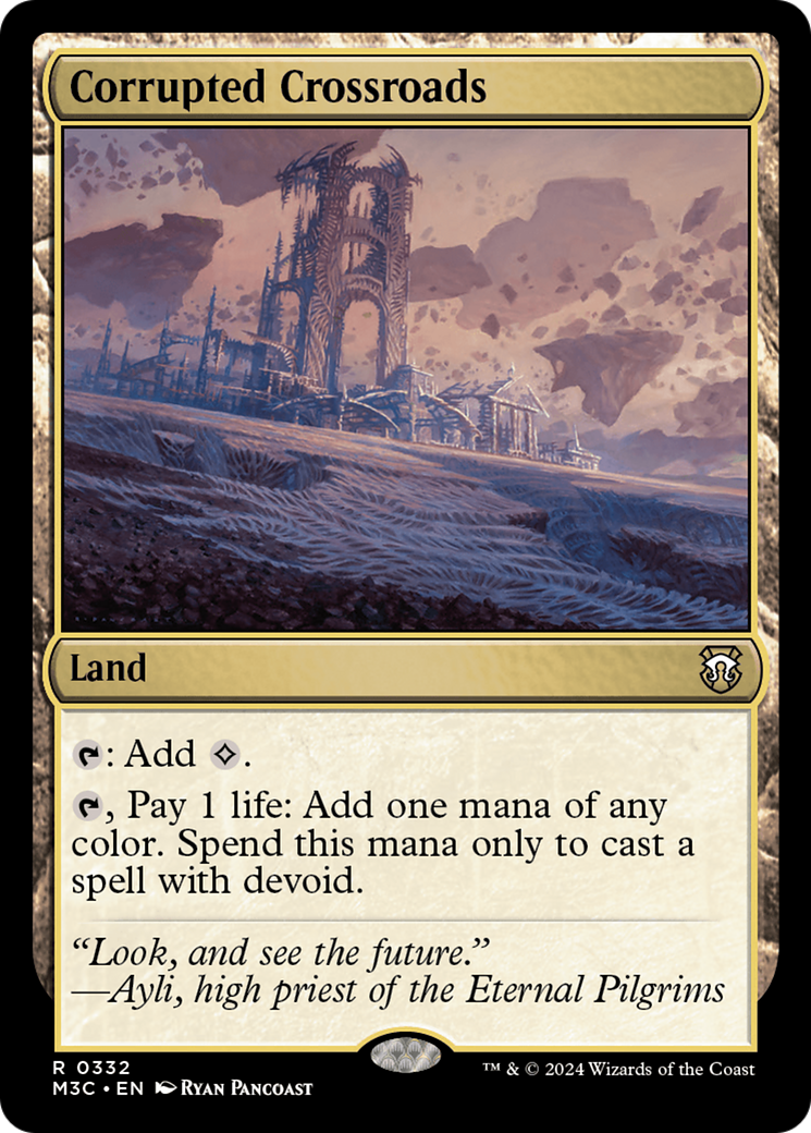 Corrupted Crossroads (Ripple Foil) [Modern Horizons 3 Commander] | Chromatic Games