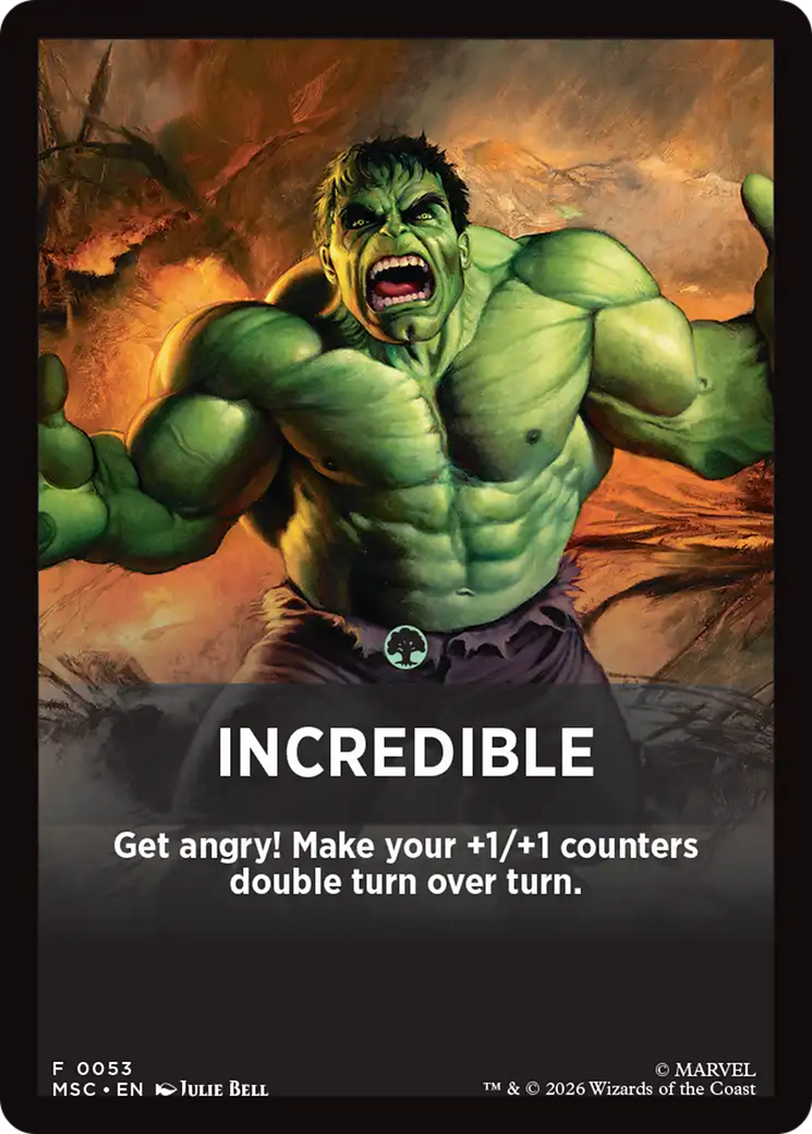 Incredible Theme Card [Marvel Super Heroes Commander] | Chromatic Games