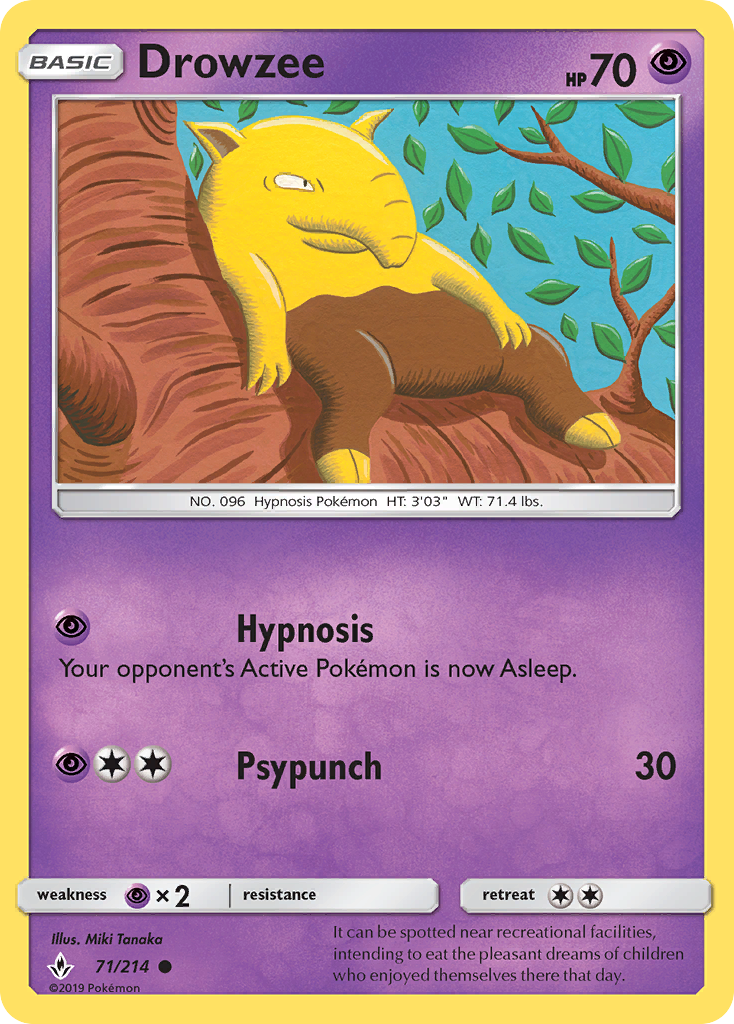 Drowzee (71/214) [Sun & Moon: Unbroken Bonds] | Chromatic Games