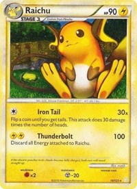 Raichu (10/123) (Cracked Ice Holo) [HeartGold & SoulSilver: Base Set] | Chromatic Games