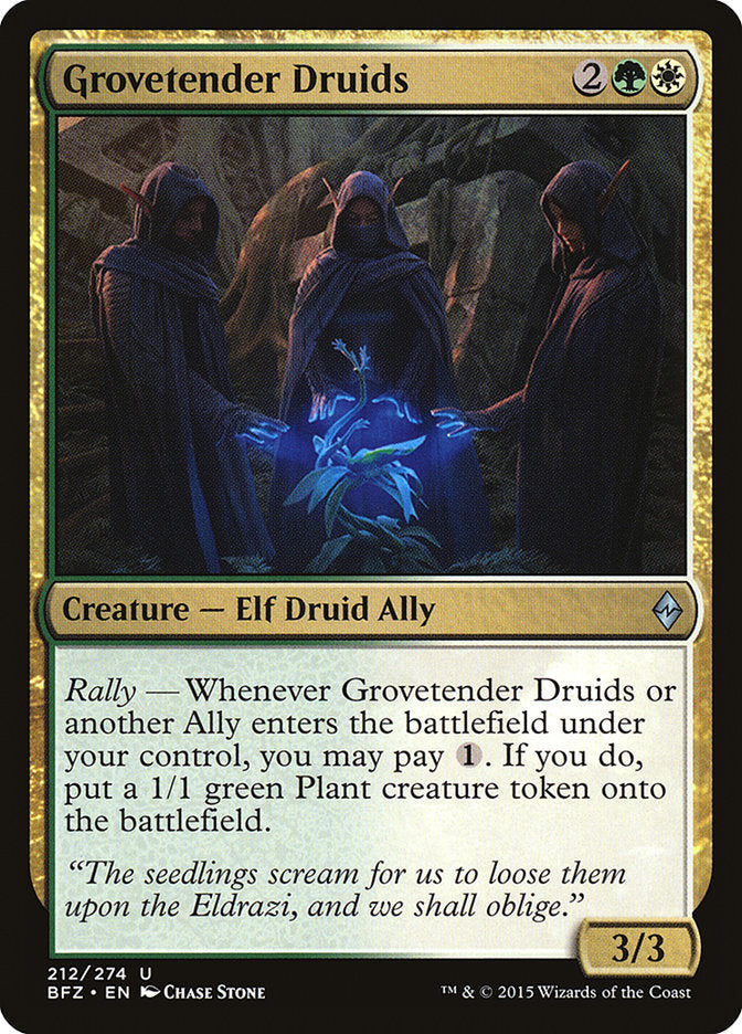 Grovetender Druids 212/274 (Battle for Zendikar)  | Chromatic Games