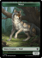 Goat // Wolf (032) Double-Sided Token [Bloomburrow Commander Tokens] | Chromatic Games