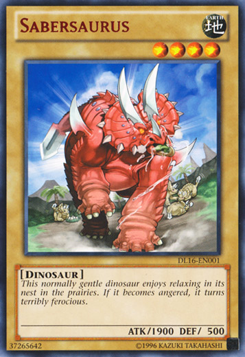 Sabersaurus (Red) [DL16-EN001] Rare | Chromatic Games