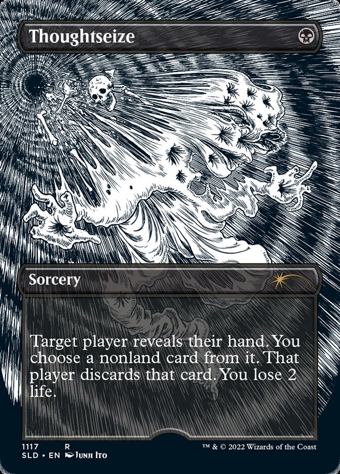 Thoughtseize (Borderless Etched Foil) [Secret Lair Drop Series] | Chromatic Games