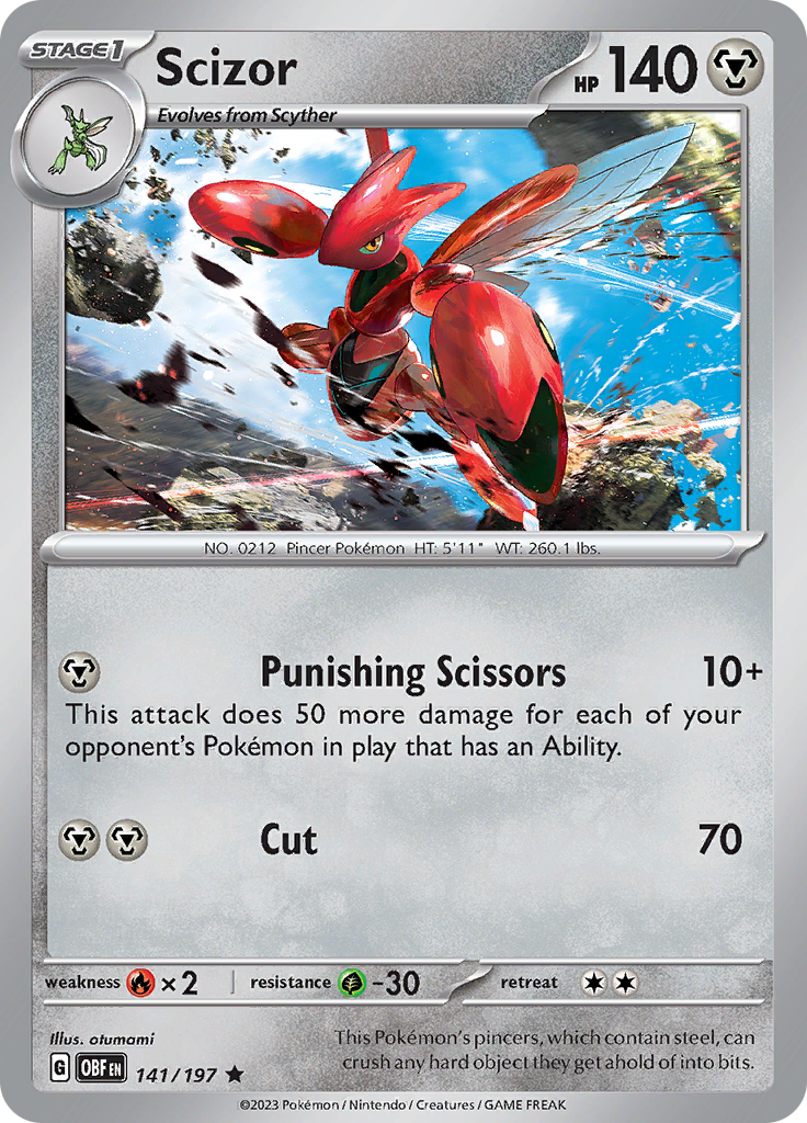 Scizor (141/197) [Scarlet & Violet: Obsidian Flames] | Chromatic Games