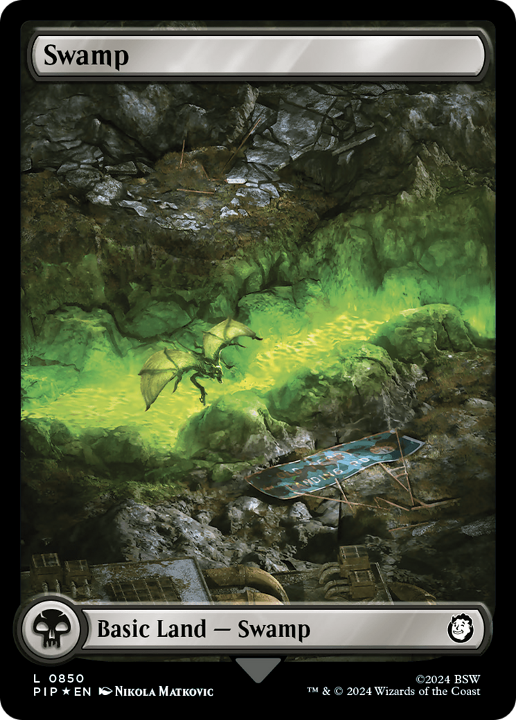 Swamp (0850) (Surge Foil) [Fallout] | Chromatic Games