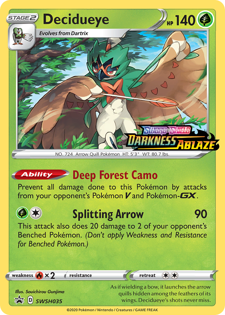 Decidueye (SWSH035) (Prerelease Promo) [Sword & Shield: Black Star Promos] | Chromatic Games