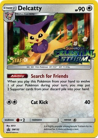 Delcatty (SM132) (Staff Prerelease Promo) [Sun & Moon: Black Star Promos] | Chromatic Games