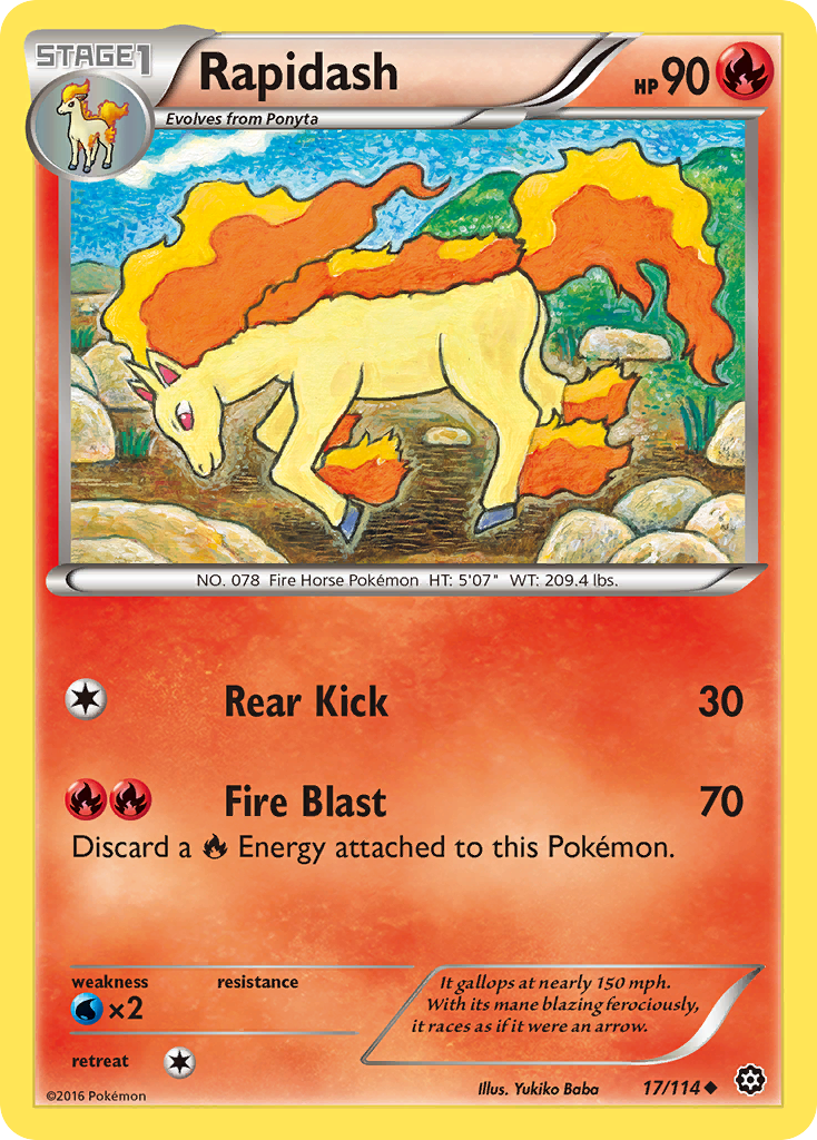 Rapidash (17/114) [XY: Steam Siege] | Chromatic Games