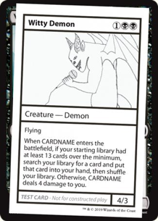 Witty Demon (2021 Edition) [Mystery Booster Playtest Cards] | Chromatic Games