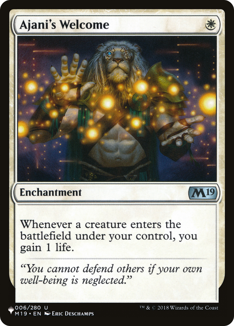 Ajani's Welcome [The List Reprints] | Chromatic Games