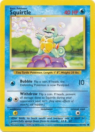 Squirtle (63/102) [Base Set Unlimited] | Chromatic Games