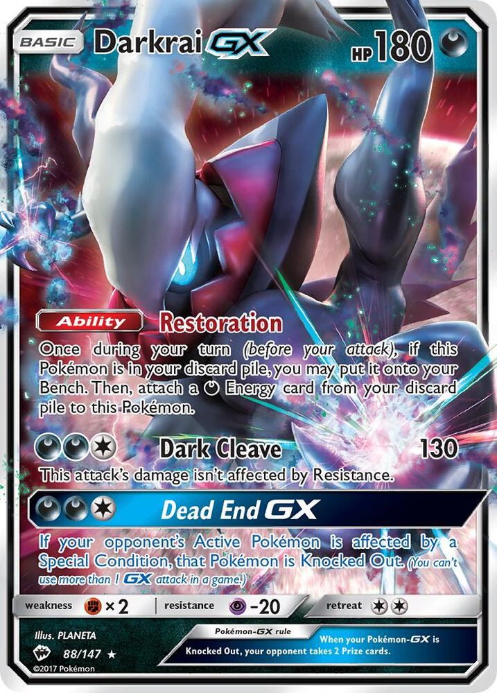 Darkrai GX 88/147 (SM - Burning Shadows)  - Holofoil | Chromatic Games