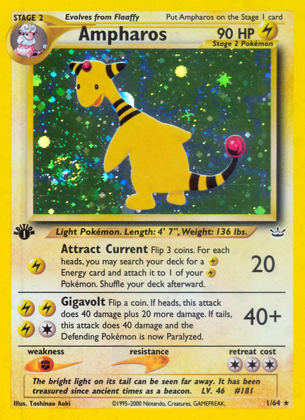 Ampharos (1/64) [Neo Revelation 1st Edition] | Chromatic Games