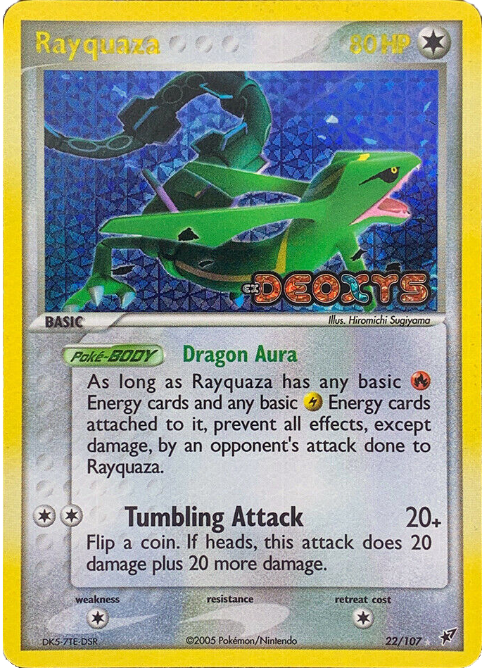 Rayquaza (22/107) (Stamped) [EX: Deoxys] | Chromatic Games