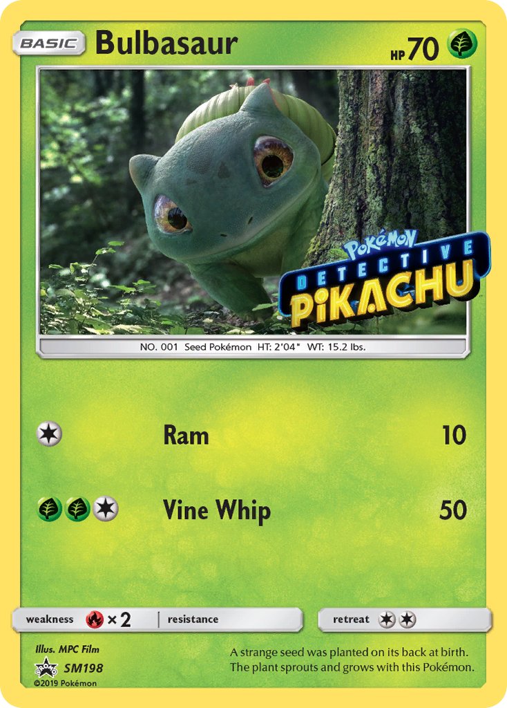 Bulbasaur (SM198) (Detective Pikachu Stamped) [Sun & Moon: Black Star Promos] | Chromatic Games