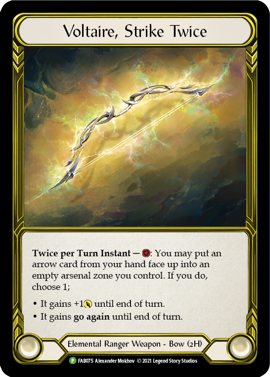 Voltaire, Strike Twice (Golden) [FAB075] (Promo)  Cold Foil | Chromatic Games