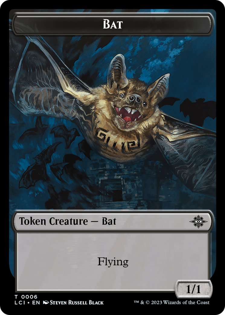 Bat // Vampire (0004) Double-Sided Token [The Lost Caverns of Ixalan Commander Tokens] | Chromatic Games