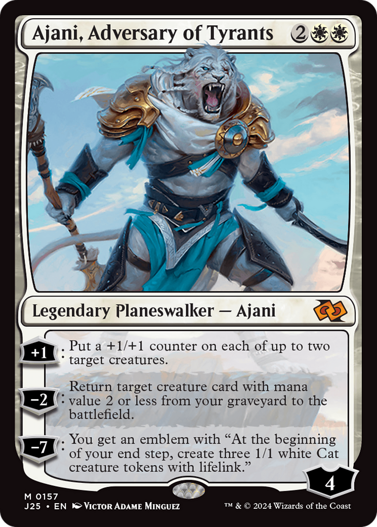 Ajani, Adversary of Tyrants [Foundations Jumpstart] | Chromatic Games