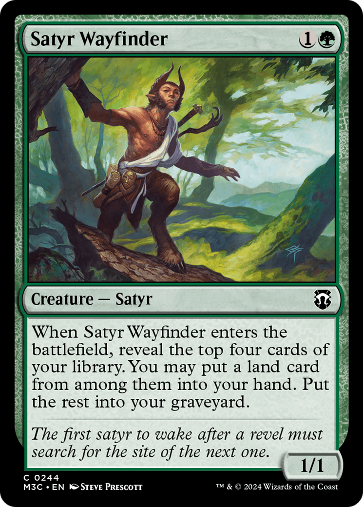 Satyr Wayfinder (Ripple Foil) [Modern Horizons 3 Commander] | Chromatic Games