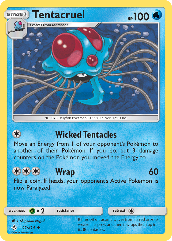 Tentacruel (41/214) [Sun & Moon: Unbroken Bonds] | Chromatic Games