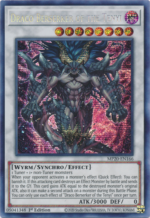 Draco Berserker of the Tenyi [MP20-EN166] Prismatic Secret Rare | Chromatic Games