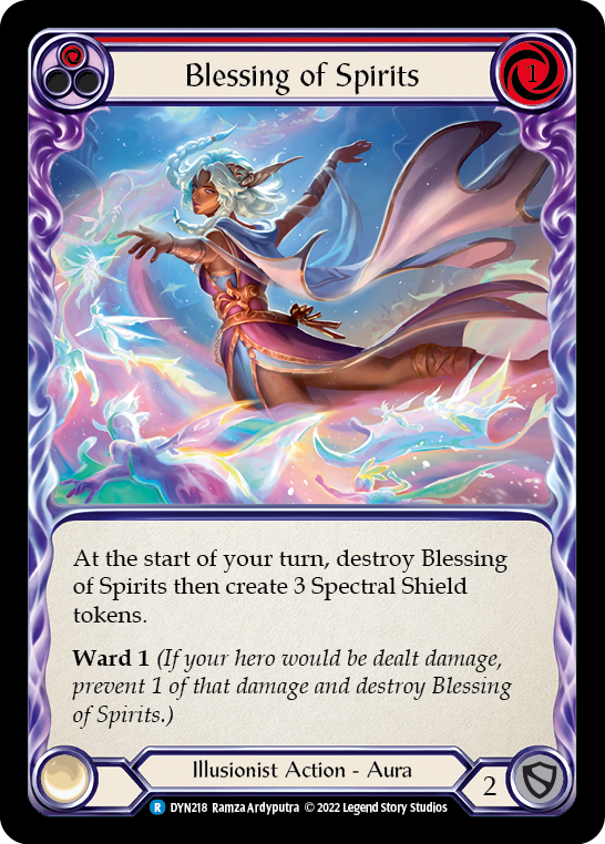 Blessing of Spirits (Red) [DYN218] (Dynasty)  Rainbow Foil | Chromatic Games