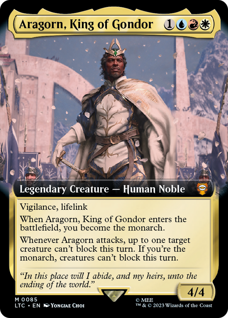 Aragorn, King of Gondor (Extended Art) [The Lord of the Rings: Tales of Middle-Earth Commander] | Chromatic Games