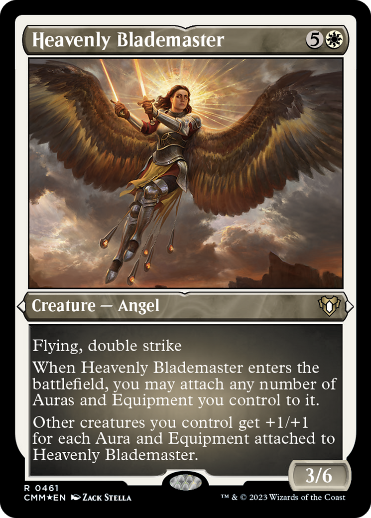 Heavenly Blademaster (Foil Etched) [Commander Masters] | Chromatic Games