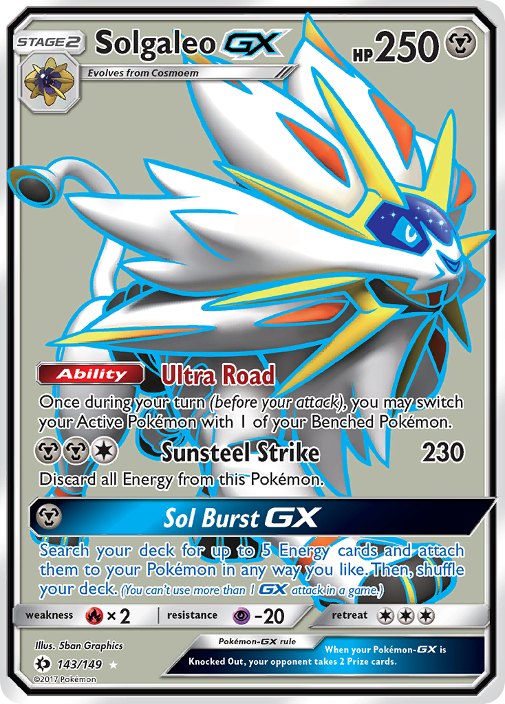 Solgaleo GX (143/149) [Sun & Moon: Base Set] | Chromatic Games