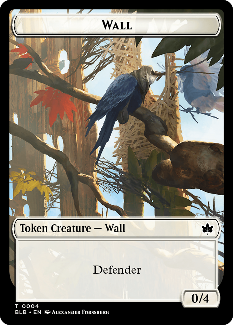 Wall // Intrepid Rabbit Double-Sided Token [Bloomburrow Tokens] | Chromatic Games