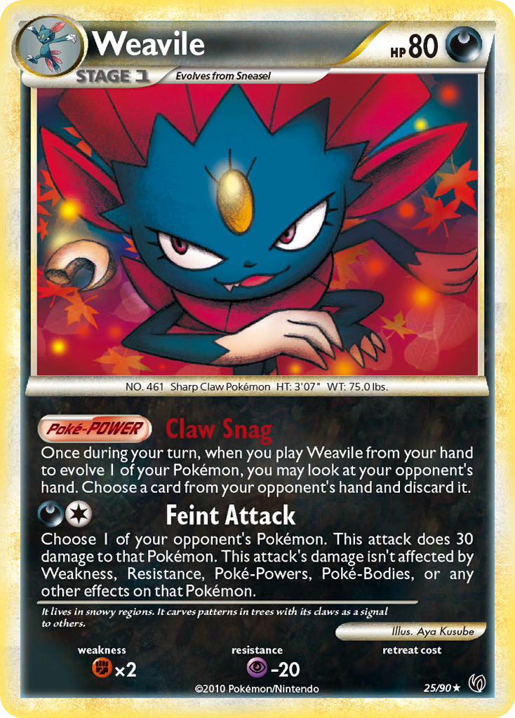 Weavile (25/90) [HeartGold & SoulSilver: Undaunted] | Chromatic Games