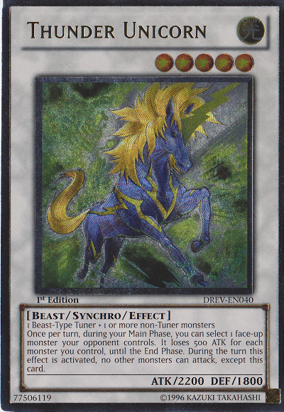 Thunder Unicorn [DREV-EN040] Ultimate Rare | Chromatic Games