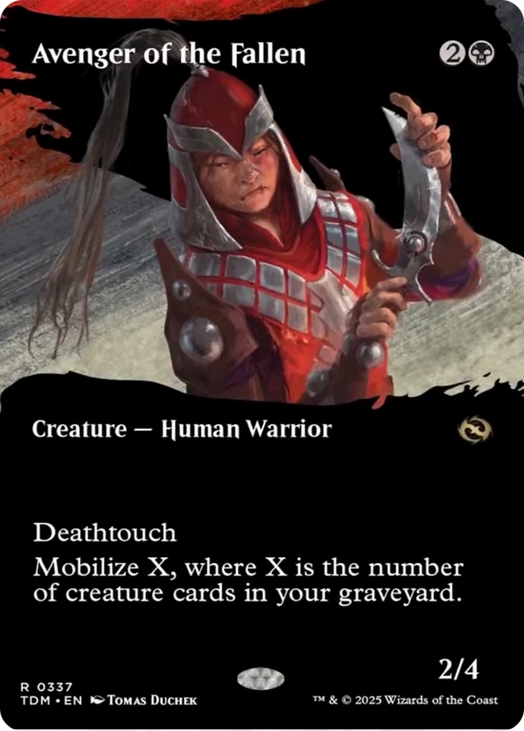 Avenger of the Fallen (Borderless) [Tarkir: Dragonstorm] | Chromatic Games