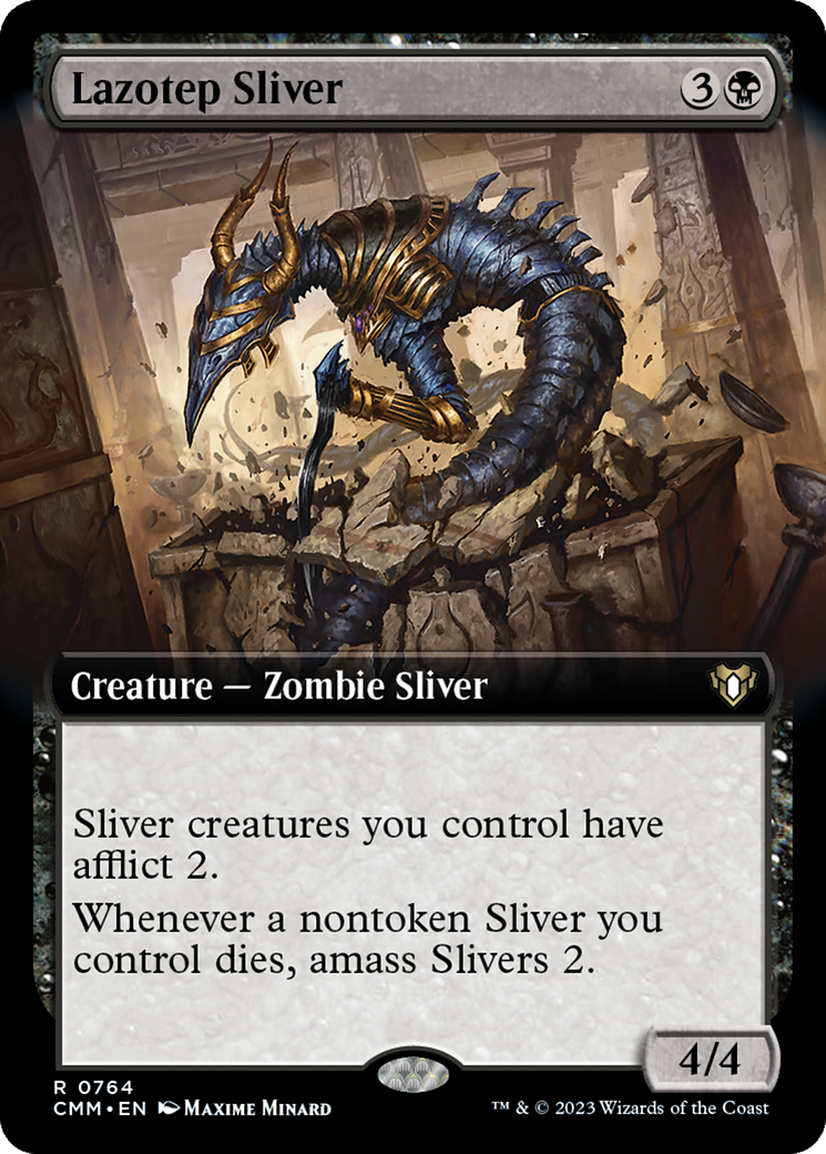 Lazotep Sliver (Extended Art) [Commander Masters] | Chromatic Games