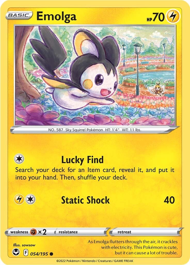 Emolga (054/195) [Sword & Shield: Silver Tempest] | Chromatic Games