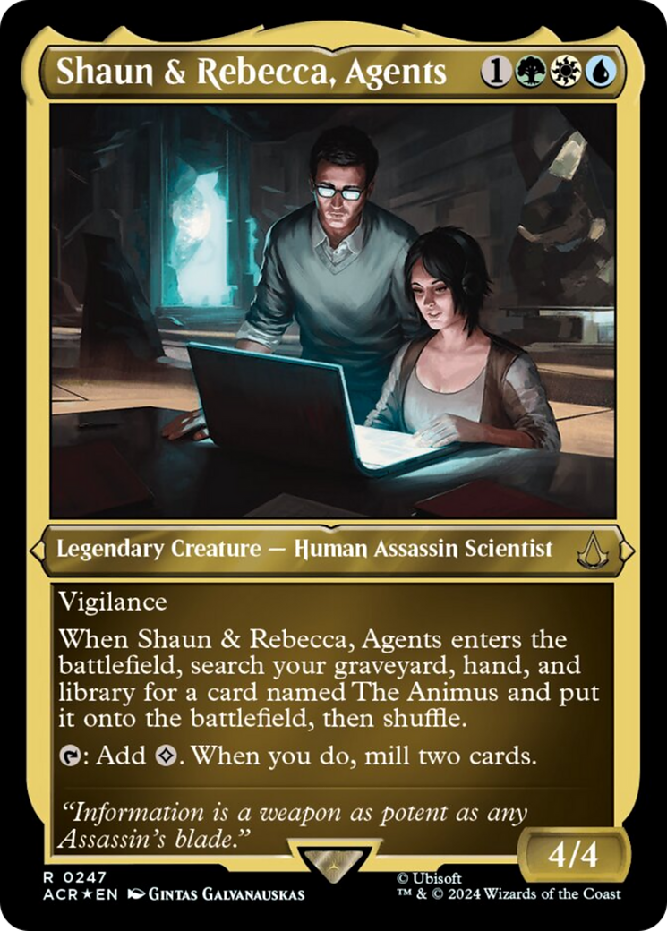 Shaun & Rebecca, Agents (Foil Etched) [Assassin's Creed] | Chromatic Games