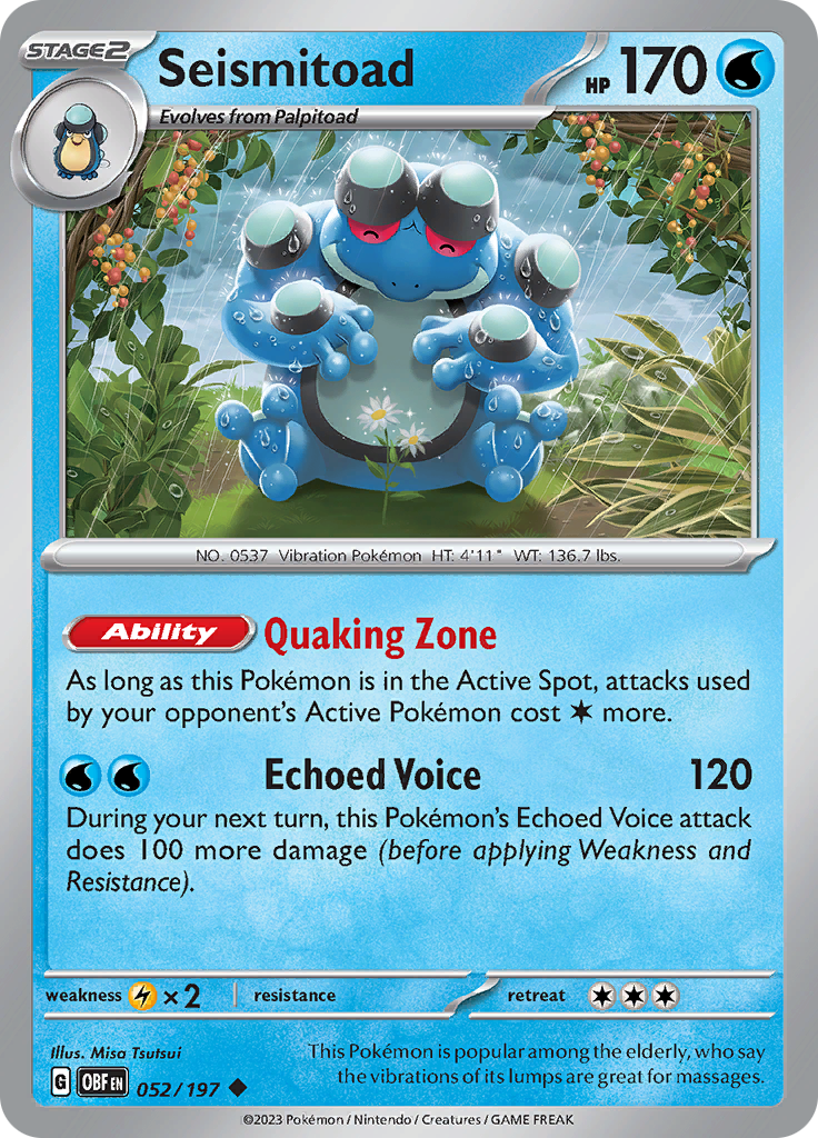 Seismitoad (052/197) [Scarlet & Violet: Obsidian Flames] | Chromatic Games