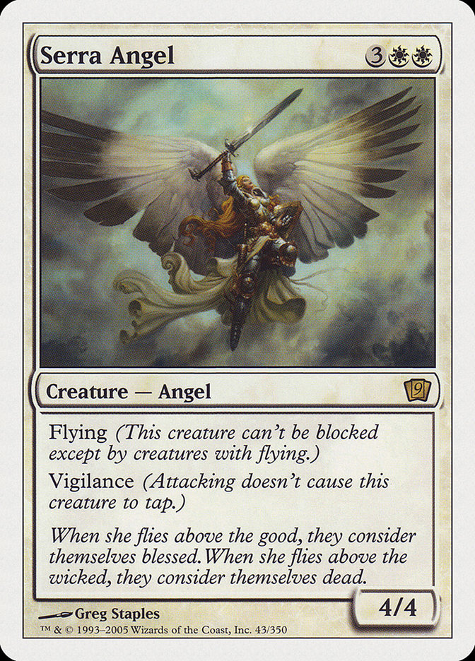 Serra Angel (9th Edition) [Oversize Cards] | Chromatic Games