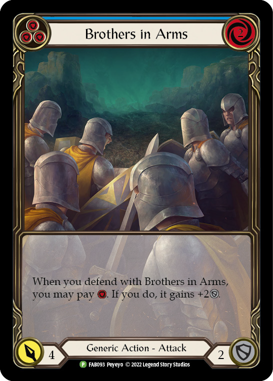 Brothers in Arms (Blue) [FAB093] (Promo)  Rainbow Foil | Chromatic Games