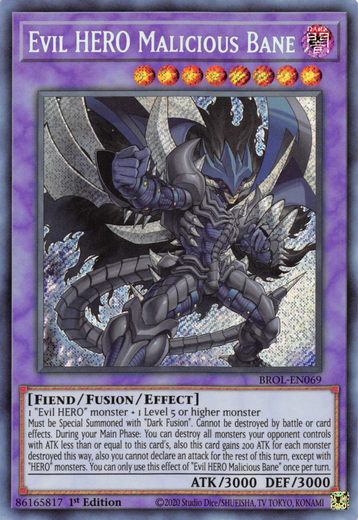 Evil HERO Malicious Bane [BROL-EN069] Secret Rare | Chromatic Games