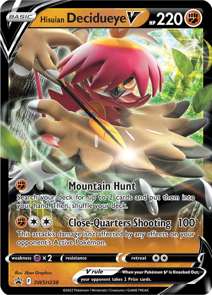 Hisuian Decidueye V (SWSH238) [Sword & Shield: Black Star Promos] | Chromatic Games